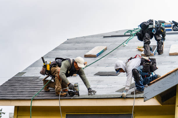Professional Roof Installation technician working in Pine Meadow, CT